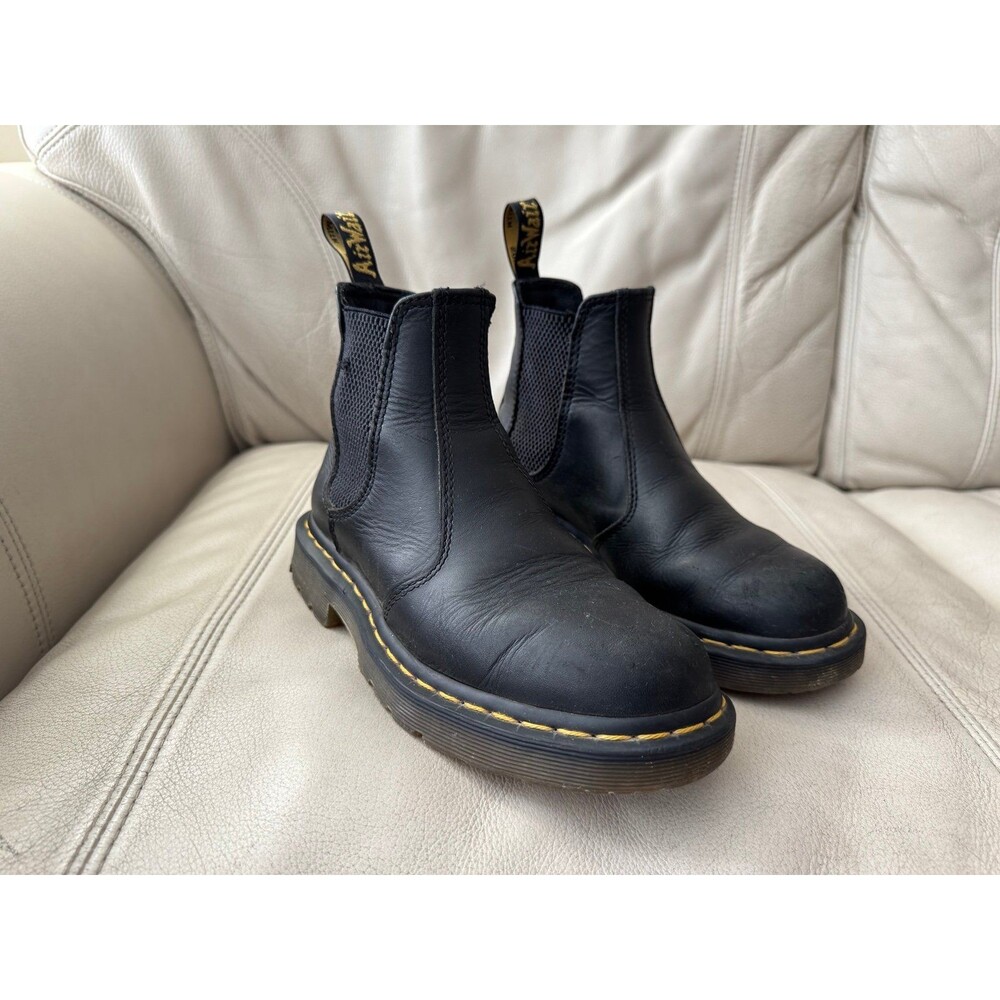 Dr Martens Air Wair Men 5 M 6 L Leather Safety Boots Black ASTM F2892-18 EH
